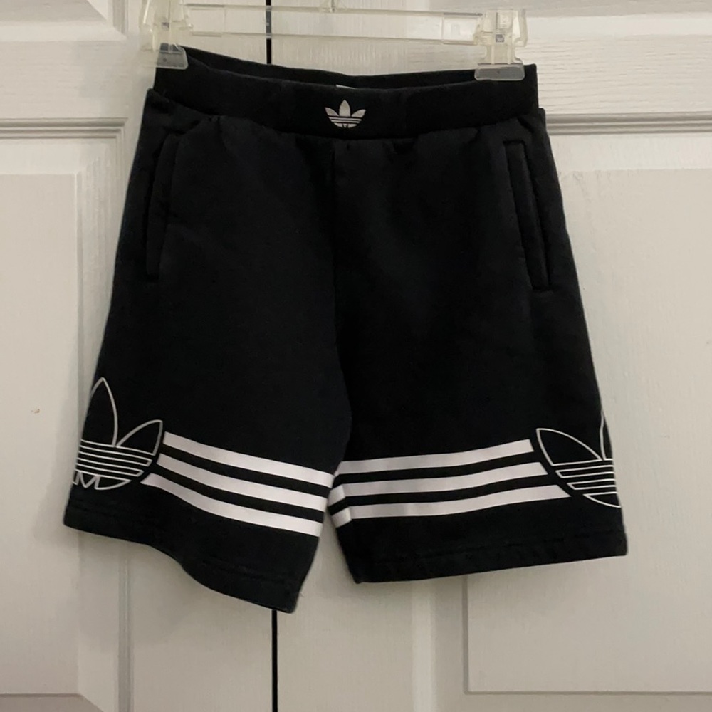 BOYS BLACK ADIDAS SHORTS